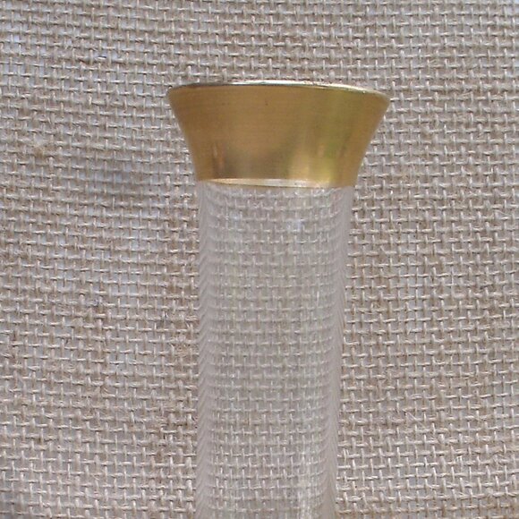 Vintage WV Glass Gold Top Bud Vase - Picture 12 of 14